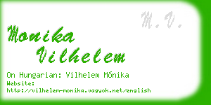 monika vilhelem business card
